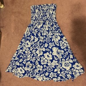 Floral tube top dress